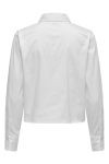 JDY - Skjorte - JDY Lili L/S Short Pocket Shirt - Bright White