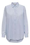 JDY - Skjorte - JDY Louis L/S Long Loose Shirt - Cashmere Blue