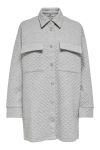 JDY - Skjorte - Ruth LS Quilt Coatigan - Light Grey Melange