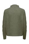 JDY - Strik - Jdy Andrea L/S Zip Cable Pullover - Kalamata