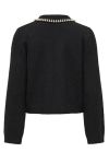 JDY - Strik - April Life L/S Pearl Collar - Black