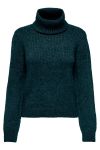 JDY - Strik - Dinea L/S Rollneck - Deep Teal