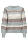 JDY - Strik - Ingeborg Life LS Stripe Pullover KNT - Tourmaline