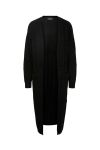 Pieces - Strik - PC Jennifer LS Long Knit Cardigan - Black