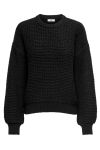 JDY - Strik - JDY Lasina Life L/S O-Neck Pullover - Black