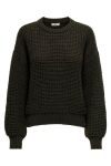 JDY - Strik - JDY Lasina Life L/S O-Neck Pullover - Black Olive