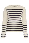 JDY - Strik - JDY Marco L/S Striped Pullover Knit - Cement