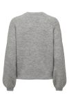 JDY - Strik - JDY Pearl L/S Raglan Pearl Pullover - Light Grey Melange