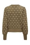 JDY - Strik - JDY Sigrid Life L/S On Puff Pull Knit Noos - Malt Ball/W. Cement 