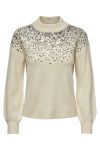 JDY - Strik - Sparkly LS Sequins Pullover KNT - Cement