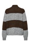 JDY - Strik - JDY Zoey Life L/S Hn Raglan Pul Knt - Light Grey Melange/Chocolate Brown