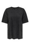 JDY - T-shirt - Jdycarla S/S O-Neck Stud T-Shirt - Phantom/neckline