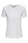 JDY - T-shirt - Cathinka S/S Tag Top - Cloud Dancer