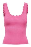 JDY - Top - JDY Nanna S/L Scallop Edge Top - Pink Power