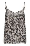 JDY - Top - JDY Starr Life Easy Singlet - Tapioca/Black