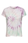 JDY - T-shirt - Coco Life SS Tie Dye Top - Cloud Dancer/Spiral Tie