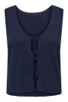 JDY - Top - Alexandra S/L Reversible Tie Top - Navy Blazer