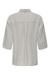 JDY - Skjorte - Divya Life 3/4 Striped Shirt - Chateau Gray