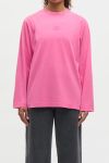 Mads Nørgaard - Bluse - Cotton Jersey Jerry Tee Ls - Carmine Rose
