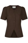Neo Noir - Bluse - Jules Structure Blouse - Dark brown