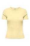 JDY - T-shirt - Lucky S/S O-Neck Top - Pastel Yellow