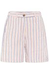 Ichi - Shorts - Kate Lineya SHO - Birch W. Blue/Red Stripe (Levering midt marts)