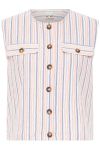 Ichi - Vest - Kate Lineya WA - Birch W. Blue/Red Stripe (Levering midt marts)