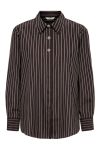 JDY - Soho L/S Striped Shirt - Chocolate Torte - Lilac Black