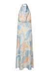 Y.A.S - Kjole - Pella Halterneck Long Dress - Skyway Esther Print (Levering midt maj)