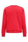 JDY - Nanna Life L/S Text Sweat - High Risk Red CHERRY