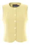 Pieces - Vest - Kamil Fittede Vest - French Vanilla (Levering midt april)