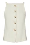 Neo Noir - Top - Kylie Structure Waistcoat - Off White (Levering midt april)