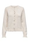 JDY - Cardigan - Letty L/S On Frill Cardigan - Birch Melange