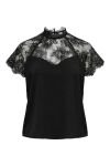 JDY - Top - Lion S/S Lace Top - Black
