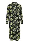 JDY - Kjole - Liza L/S Midi Shirt Dress - Black Camo Flower