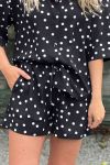Loved by Lykke - Shorts - LY Smilla Shorts - Black w/White Dots