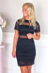 Loved by Lykke - Kjole - Isabella SS Dress Short Lace - Black 