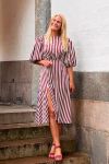 Loved by Lykke - Kjole - Nynne Dress - Burgundy Stripe