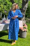 Loved by Lykke - Kjole - Stine LS Dress - Flower Blue 