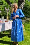 Loved by Lykke - Kjole - Stine LS Dress - Flower Blue 