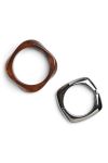 Pieces - Armbånd - Regitta D Bracelet 2-PACK - Silver Colour Brown
