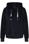 JDY - Sweat - Vida L/S Velvet Hoodie Top - Black