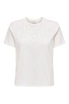 JDY - T-shirt - Cif S/S Broderie Anglaise Top - Cloud Dancer