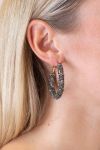 Lucky Lemon - Øreringe - Gry Diamond Hoops - Grey