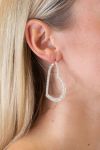 Lucky Lemon - Øreringe - Kelly Heart Diamond Hoops - Sølvfarvet