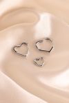Lucky Lemon - Øreringe - 3pcs Love Hoops - Silver