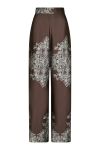Neo Noir - Bukser - Lunet Paisley Border Pants - Dark brown
