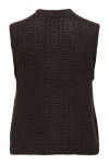JDY - Vest - Mabel S/L O-Neck Button Vest - Chocolate Torte