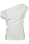 Neo Noir - Top - Mabelle Drapy Top - White (Levering midt april)