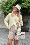 Mads Nørgaard - Jakke - Boucle Jersey Abby Top - Misted Yellow/White Alyssum